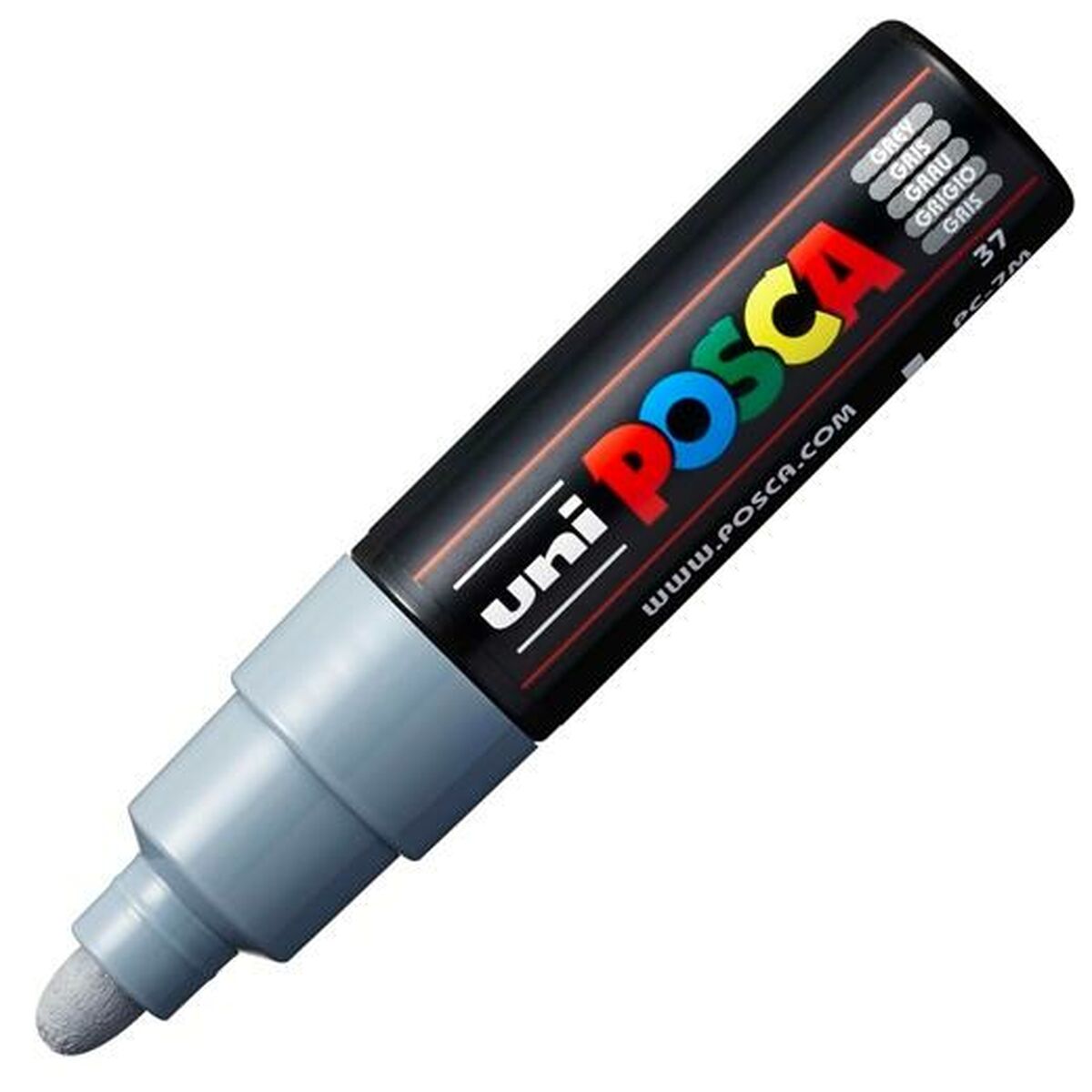 Pennarello POSCA PC-7M Grigio (6 Unità)
